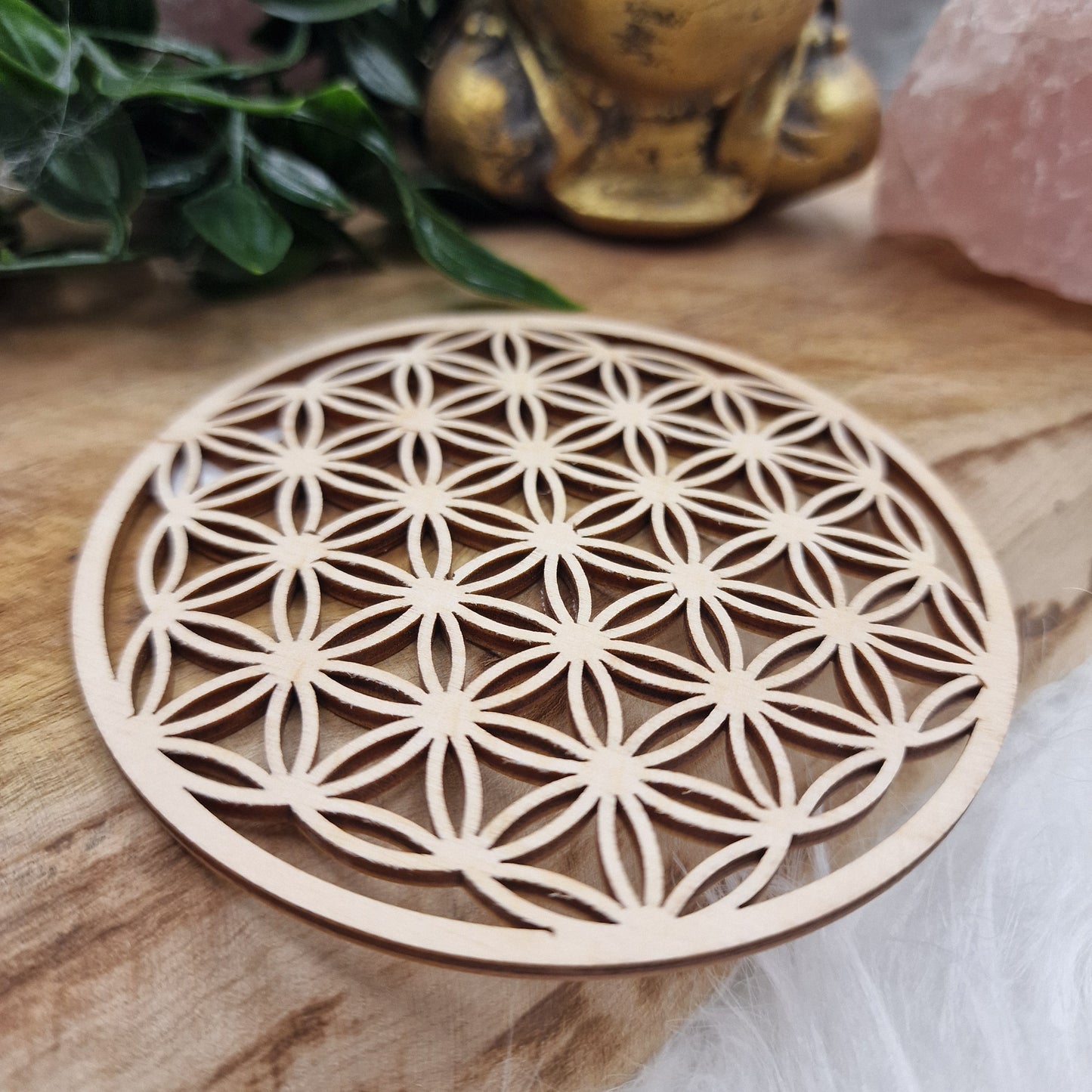 Fleur de vie - Plaque 10cm bois