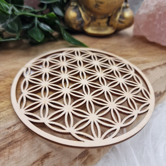 Fleur de vie - Plaque 10cm bois