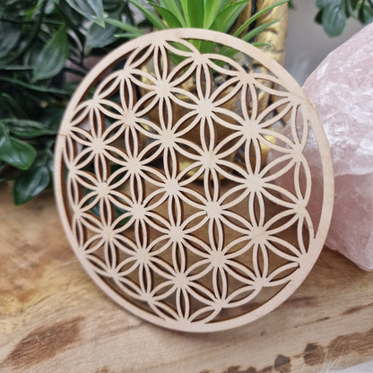 Fleur de vie - Plaque 10cm bois